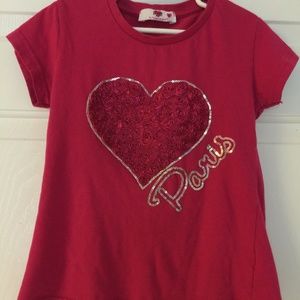 Paris So Girly top Sz 8 pink in kids girls